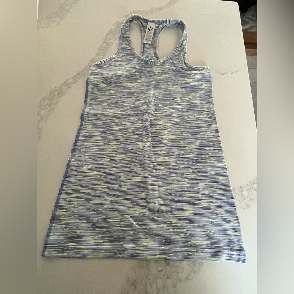 Adorable blue/purple/yellow ivivva racer back shirt size 10.